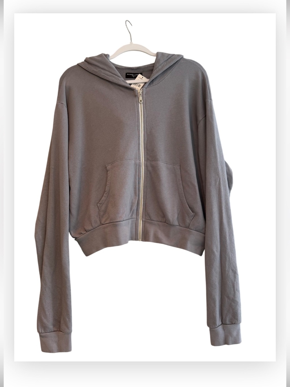 Michael Lauren Gray Zip Hoodie NWT